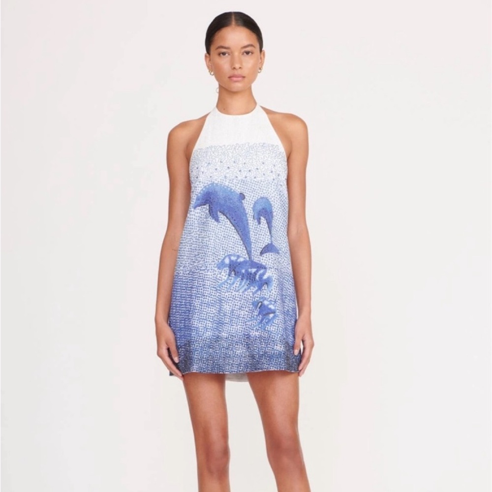 RARE NWT NEW Staud Beaded Dolphin Mini Dress Size: XL